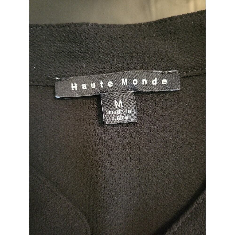 Haute Monde Lightweight Utility Style Dress Black Gold Hardware Pockets Medium - Picture 12 of 14